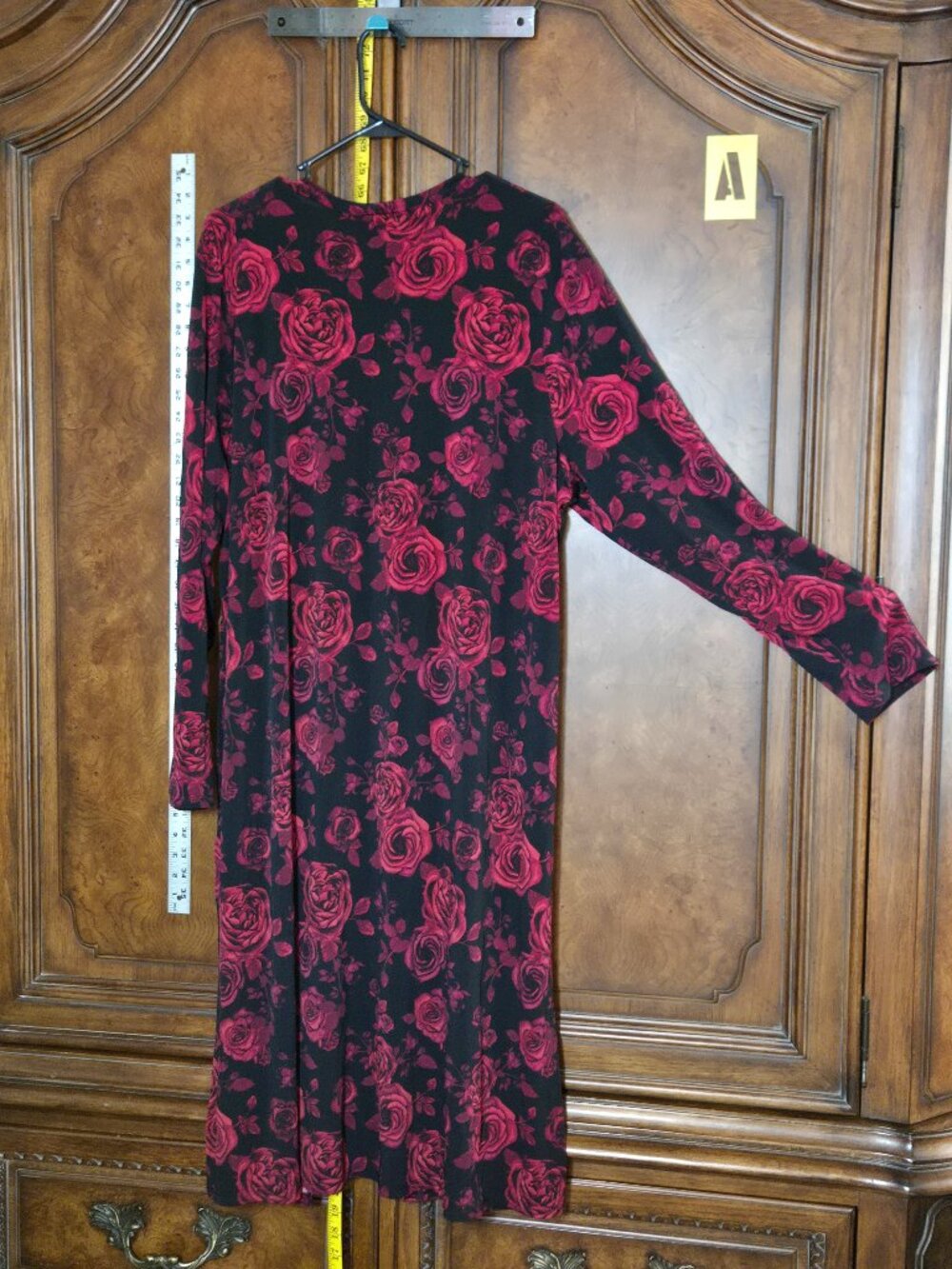 Torrid Size 3 Floral Duster Cardigan Black Red Rose Long Sleeve Plus